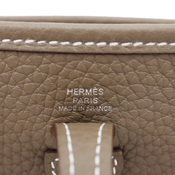 Hermes Evelyne TPM 16 Amazone Clemence Leather Crossbody Bag Etoupe - Picture 13 of 14